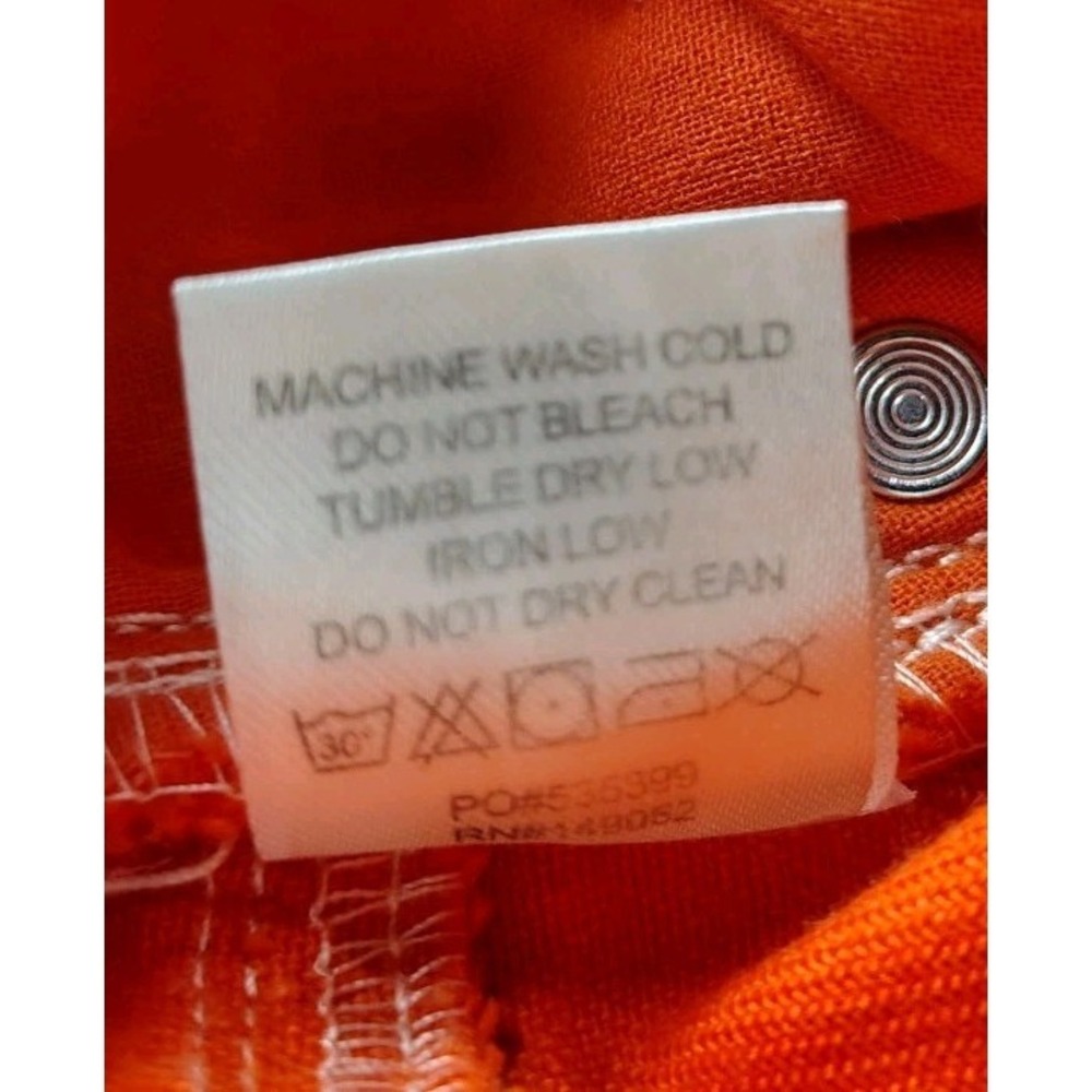 Fashion Nova Cargo Pants Orange Wide Leg Y2K 90s Womens Sz 0 Boho Hippie Grunge - Picture 12 of 13
